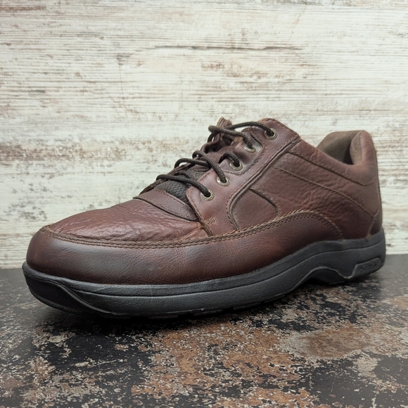Mens Dunham Midland Walking Shoes Sz 13 4E Extra Wide Brown Leather 8500SB - Picture 1 of 6